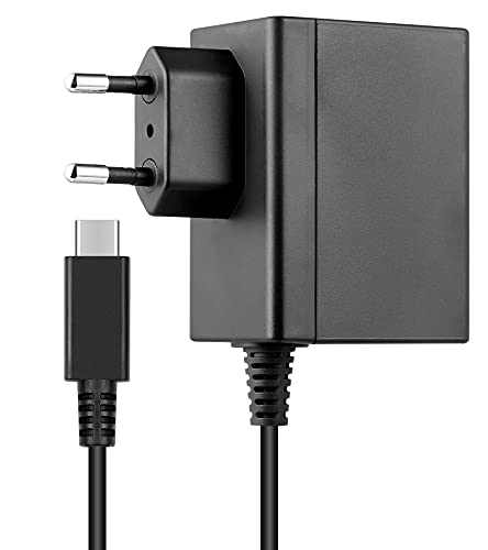 Cargador para Switch/Switch Lite/Switch OLED, 5V1.5A/15V2.6A Adaptador de CA Type-C de Carga Rápida con Suministro de Cable de 6 Pies Compatible en Modo de TV y Control Dock & Pro