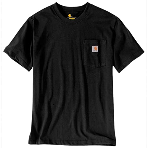 Carhartt Pocket Short-Sleeve T-Shirt Camiseta, Black, M para Hombre