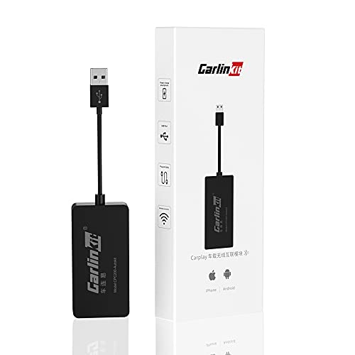 Carlinkit CarPlay inalámbrico y Android Auto con cable USB dongle,Compatible con Radio de Coche Android 4.4.2 y Superior(Instale con éxito autokit.apk en la radio de su automóvil antes de comprar)