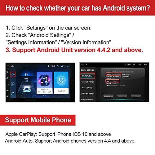 Carlinkit USB carplay inalambrico and Android Auto cableada adaptador,Compatible con radio de coche Android 4.4.2 y superior(Instale con éxito autokit.apk en la radio de su automóvil antes de comprar)