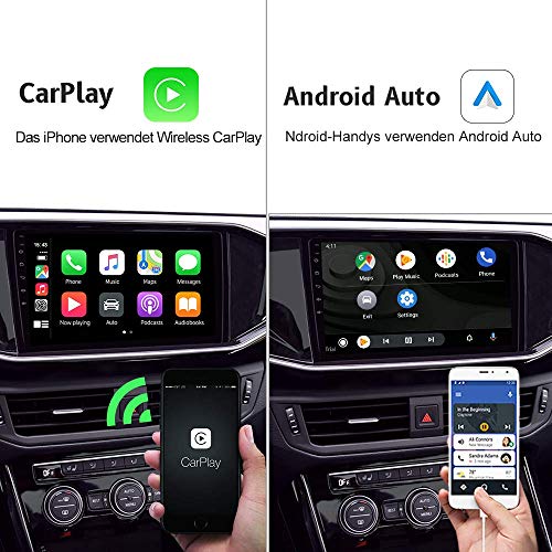 Carlinkit USB carplay inalambrico and Android Auto cableada adaptador,Compatible con radio de coche Android 4.4.2 y superior(Instale con éxito autokit.apk en la radio de su automóvil antes de comprar)