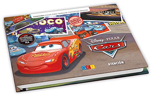 Cars - libro juego para trabajar la atención / Editorial GEU/ A partir de 6 años / Mejora la falta de atención / Trabaja mediante piezas puzle (Niños de 3 a 6 años)