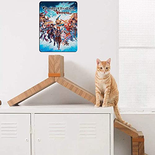 Cartel de juego de granblue Fantasy versus estaño Vintage Metal Pub Club Cafe bar Home Wall Art Decoración Poster Retro 30 x 40 cm