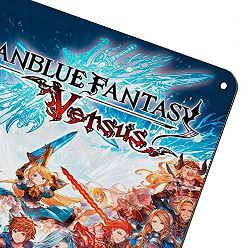 Cartel de juego de granblue Fantasy versus estaño Vintage Metal Pub Club Cafe bar Home Wall Art Decoración Poster Retro 30 x 40 cm
