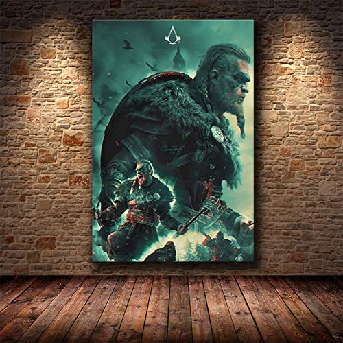 Cartel De Juego Decoración Pintura Assassin'S Creed Valhalla HD Art Poster Pared Arte Decoración 40X50Cm -Sn2197