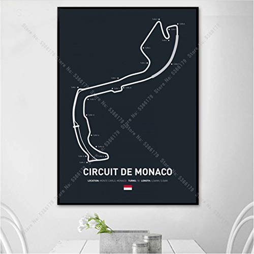 Cartel Países Bajos Australia F1 Circuitos De Pista De Carreras Impresiones De Coches Pintura Arte De La Pared Cuadro De La Lona Living Home Room Decoración 50 × 70Cm Sin Marco