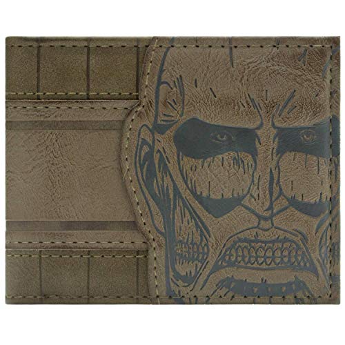 Cartera de Attack on Titan Dios colosal de la destrucción Marrón