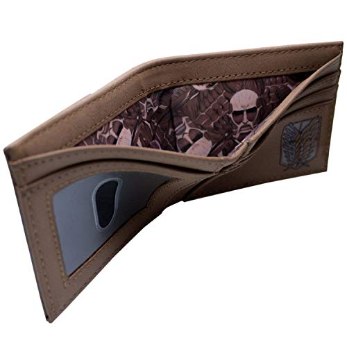 Cartera de Attack on Titan Dios colosal de la destrucción Marrón