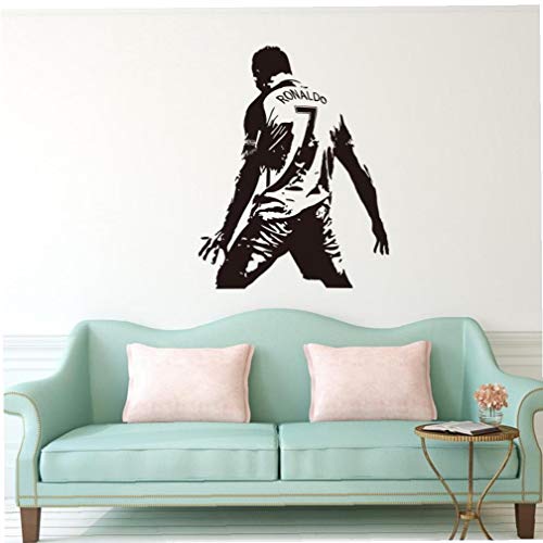 Casecover Ronaldo Cr7 Club De Fútbol Real Madrid Deporte Adhesivos De Pared Jugador De Fútbol Balón De Fútbol Jugar Al Juego De Vinilo Pegatinas Decoración