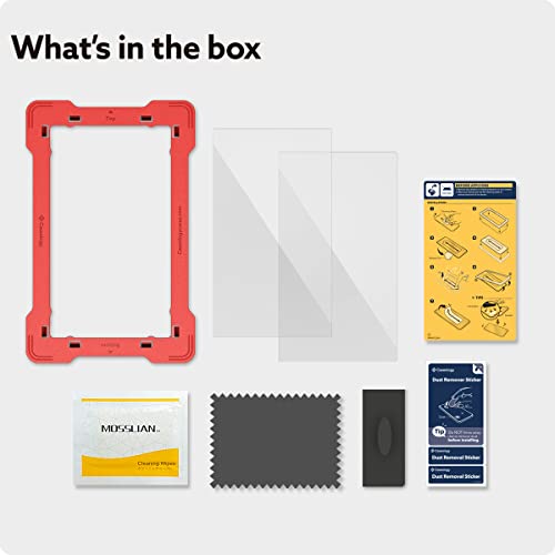 Caseology Snap Fit Protector Pantalla Compatible con Nintendo Switch OLED Protector de pantalla con kit de instalación - 2 Unidades