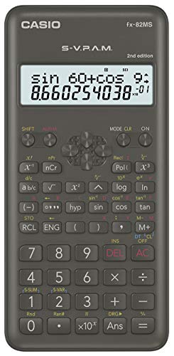 Casio FX-82MS-2-S-ET-B, Calculadora Científica, 1, Gris Oscuro