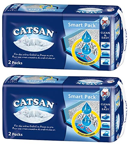 Catsan Smart Pack - Juego de 2 incrustaciones de 4 kg (4 unidades)