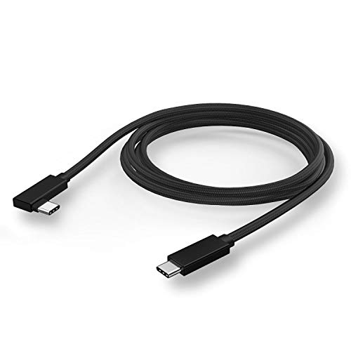 CBUS - Cable Trenzado 3M USB-C a USB-C 3.1 Gen 2 Power Delivery 100W en Ángulo Recto Compatible con Oculus Quest 1 y Oculus Quest 2