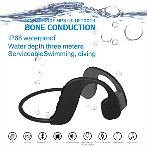 CCHAYE Auriculares de natación de conducción ósea Bluetooth 5.0, Almacenamiento Integrado de 32G, Utilizado para Gimnasio, Correr, bucear, bucear, Surf, Reproductor MP3 Impermeable IP68,BImprove