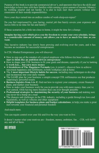 CDL Minded Entrepreneur: 3-Step System to Leverage Time, Have Unlimited Freedom and Maximize Security in the CDL Industry