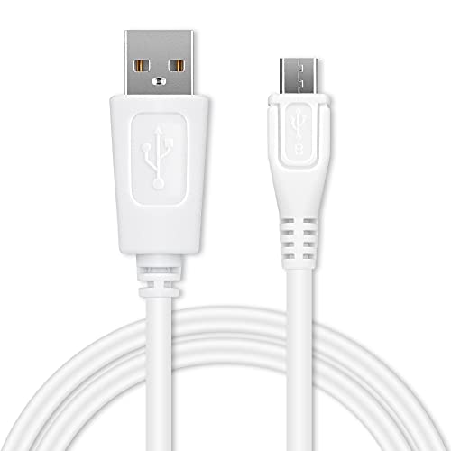 CELLONIC® Cable USB Datos 1m Compatible con bq Aquaris V, V Plus, U2, U2 Lite, X5, X5 Plus, Cyanogen, E5 HD, FHD, E6, E4.5, A4.5 Cable de Carga Micro USB a USB A 2.0 1A Blanco conexión USB PVC