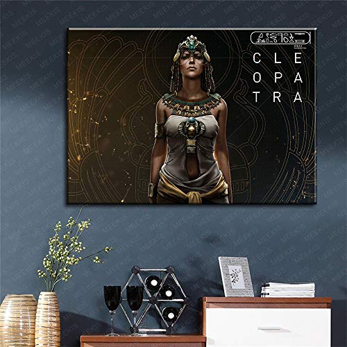 CELLYONE Pintura al óleo por números para adultos y niños, pintura al óleo de Asassin's Creed Origins Game Beauty, decoración 50 x 40 cm