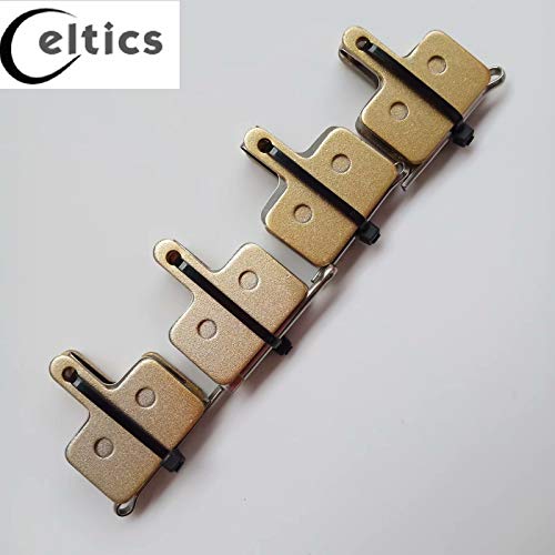 Celtics 4 Pairs Full Metal Bicycle Disc Brake Pads for Shimano Tektro M355 M375 M395 M415 M416 M416A M445 M446 M447 M465 M475 M485 M486 M495 M515 M515LA M525 M575 M975 C501 C601 T615 T675