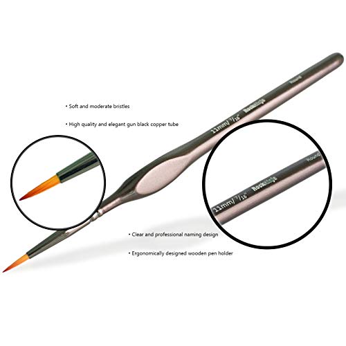 Cepillo de detalle, 13 piezas pincel de pintura, Juego de Pinceles de Arte con Detalles Finos en Miniatura para y de Pintura de Acuarela, Aceite, acrílico, uñas, Cara, Pintura a Escala