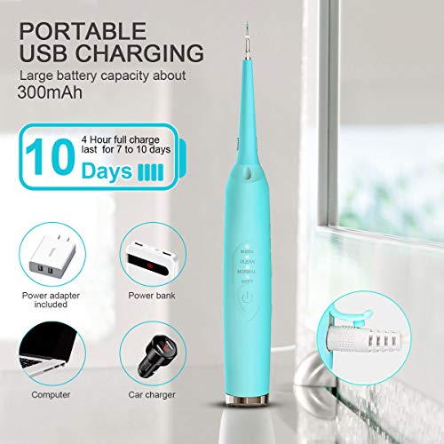 Cepillos de Dientes,Jkevow Limpieza de los Dientes Cepillos Dentales, Limpieza Dental Bucal Limpiador Kit con 3 Modos 2 cabezales