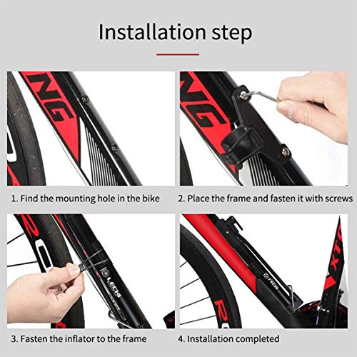 Cevikno - Mini Bomba de Aire para Bicicleta, Bomba de Suelo para Bicicleta, para Presta & Schrader, con Válvulas Compactas Fiables, Portátil, para BMX, Bicicleta de Carreras, Bicicleta de Montaña