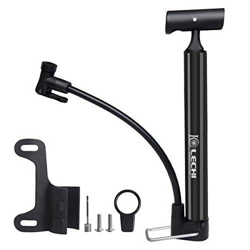 Cevikno - Mini Bomba de Aire para Bicicleta, Bomba de Suelo para Bicicleta, para Presta & Schrader, con Válvulas Compactas Fiables, Portátil, para BMX, Bicicleta de Carreras, Bicicleta de Montaña