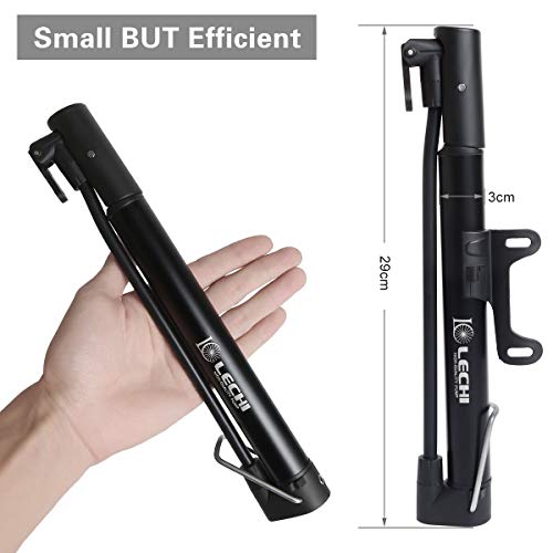 Cevikno - Mini Bomba de Aire para Bicicleta, Bomba de Suelo para Bicicleta, para Presta & Schrader, con Válvulas Compactas Fiables, Portátil, para BMX, Bicicleta de Carreras, Bicicleta de Montaña
