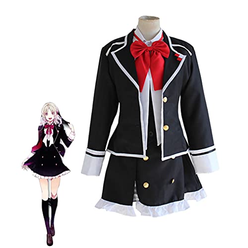 CGBF-Diabolik Lovers Anime Komori Yui Disfraz de Cosplay,Conjunto de Uniformes de Disfraces para Adultos para La Fiesta de Juegos de Carnaval de Halloween,Negro,XL