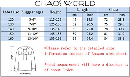 Chaos World Among us Niños Sudadera con Cremallera cálido de Lana Jovenes Entre Nosotros(160,Negro Logo)