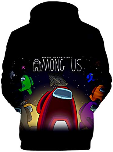 Chaos World Entre Nosotros Sudadera con Capucha 3D Impresión Hombre Manga Larga Among us(XXS,AA-Logo)