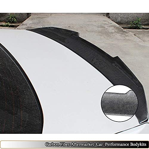 CHENGQIAN Alerón De Maletero Adecuado para BMW Serie 5 Sedan F10 2011-2018 Fibra De Carbono CF 520I 523I 528I 530I 535I 550I M5 Tapa Trasera del Maletero del Coche Highkick Spoiler Wing Lip
