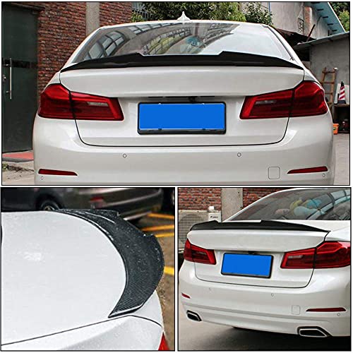 CHENGQIAN Alerón De Maletero Adecuado para BMW Serie 5 Sedan F10 2011-2018 Fibra De Carbono CF 520I 523I 528I 530I 535I 550I M5 Tapa Trasera del Maletero del Coche Highkick Spoiler Wing Lip