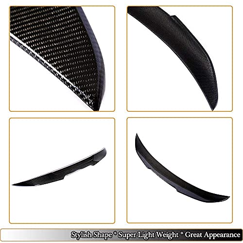 CHENGQIAN Alerón De Maletero Adecuado para BMW Serie 5 Sedan F10 2011-2018 Fibra De Carbono CF 520I 523I 528I 530I 535I 550I M5 Tapa Trasera del Maletero del Coche Highkick Spoiler Wing Lip