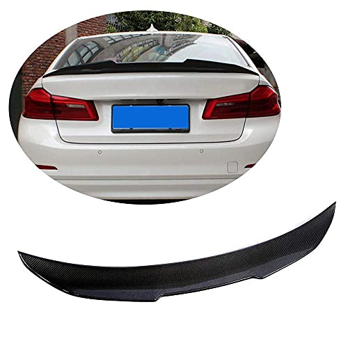 CHENGQIAN Alerón De Maletero Adecuado para BMW Serie 5 Sedan F10 2011-2018 Fibra De Carbono CF 520I 523I 528I 530I 535I 550I M5 Tapa Trasera del Maletero del Coche Highkick Spoiler Wing Lip
