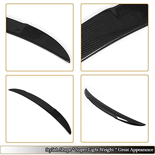 CHENGQIAN Alerón Trasero Adecuado para BMW Serie 5 Sedan F10 2011-2016 Fibra De Carbono CF 520I 523I 528I 530I 535I 550I M Sport M5 Alerón De Cubierta De Maletero