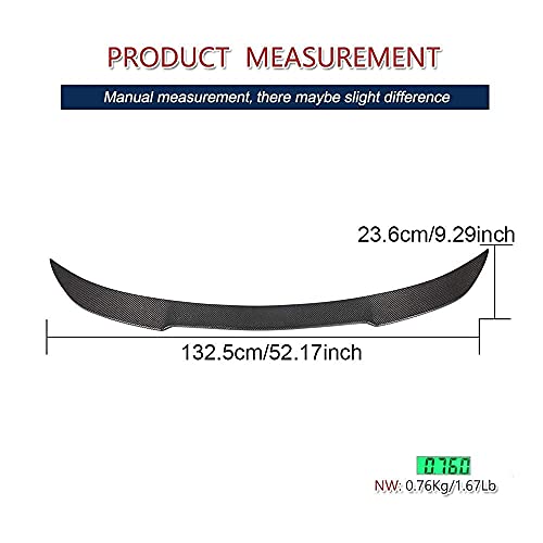 CHENGQIAN CF Spoiler Trasero para BMW X4 F26 Xdrive20I Xdrive28I Xdrive35I M40I Xdrive20D Xdrive30D Xdrive35D Base/M SPOR Sport Utility 2014-2018 Spoiler De Labio De Maletero Spoiler De ala Tra