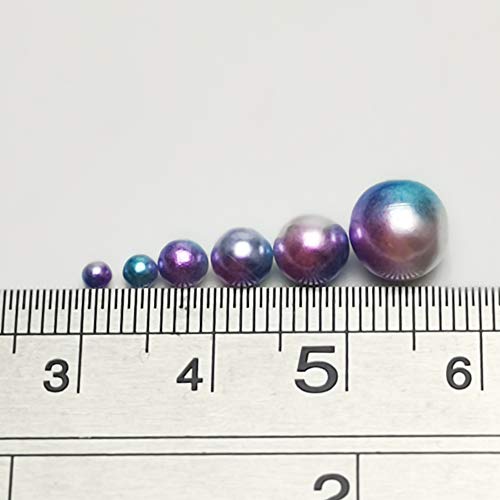 Chenkou Craft 1550 cuentas redondas de plástico de imitación de perlas sin agujero sueltas Gema (mezcla oscura, mezcla)