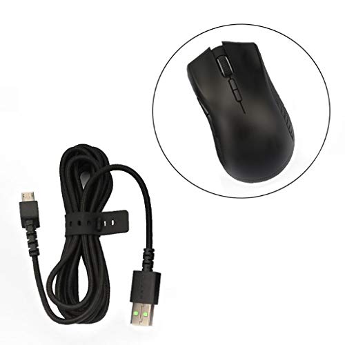 chenpaif Línea de Cable de ratón USB Trenzado de Nylon Duradero para ratón inalámbrico Razer Mamba