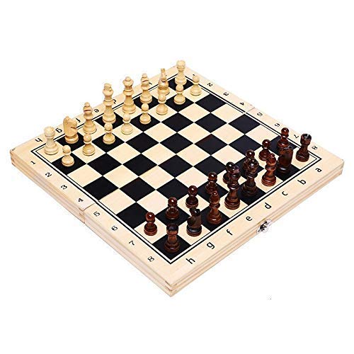Chess Board Set Magnetic Chess Game Solid Wood Folding Chess Panel Wooden Profesional Entertainment Tool Traditional Games (29x29x2.5cm)
