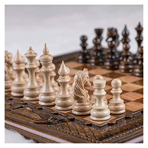 Chess Set Folding Chess Set Pure Handmade Standard Square Travel Chess Family Chess Game Gift for Chess Lovers All Ages