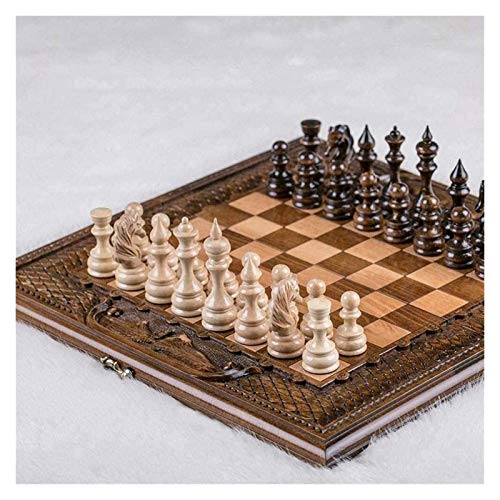 Chess Set Folding Chess Set Pure Handmade Standard Square Travel Chess Family Chess Game Gift for Chess Lovers All Ages