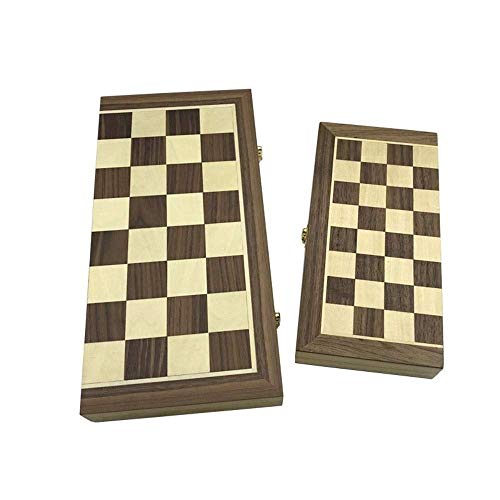 Chess Wooden Wooden Checker Board Solid Wood Pieces Folding Chess Board High-End Puzzle Chess Game(Puzzle Entertainment Party) (Big)
