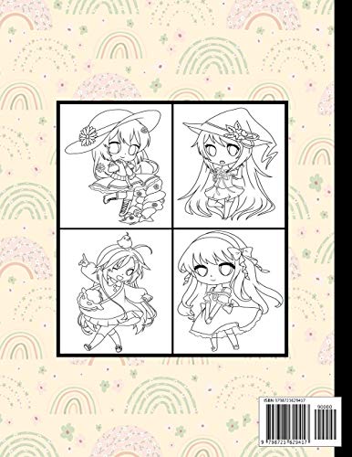 Chibi Girls Coloring Book: Cute Lovable Kawaii Characters In Fun Fantasy Anime, Manga Scenes | Delightful Fantasy Scenes for Relaxation (Chibi Girls Coloring Books).