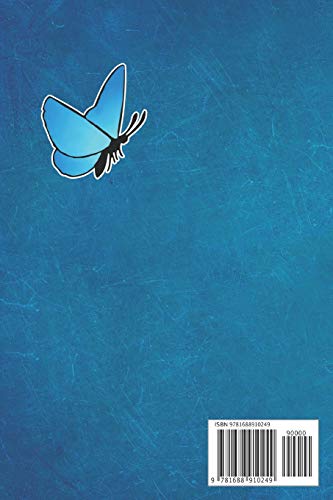Chloe: Blauer Schmetterling | A5 - Liniert (Linien) 120 Seiten | Notizbuch | Tagebuch | Tagesplaner | Wochenplaner | Planer | Geschenk
