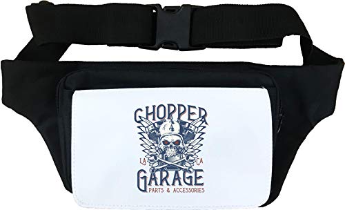 Chopper Garage Biker Skull Cangurera