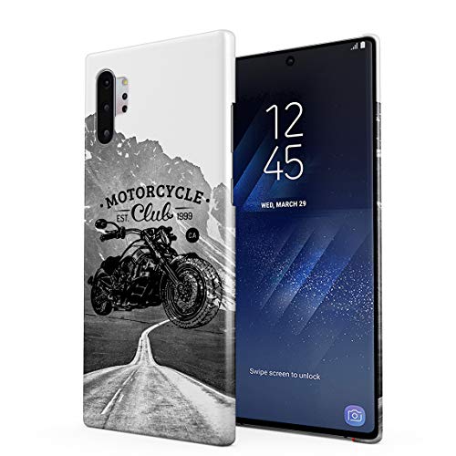 Chopper Motorcycle Biker Club Mountains Hard Thin Plastic Phone Case Cover For Samsung Galaxy Note 10 Plus