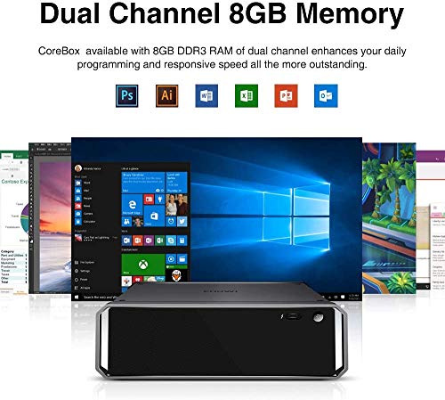 CHUWI CWI526, CoreBox Mini PC Intel Core i5-5257U Mini Desktop 8 GB DDR3, 256 GB SSD (2 TB 2,5 Pulgadas HDD), WiFi Dual Band 2,4 GHz/5 GHz, Gigabit Ethernet, Decodificación 4 K, Bluetooth, Windows 10