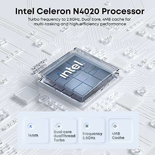 CHUWI HeroBook Air Ordenador Portátil Ultrabook 11.6' Intel Celeron N4020 hasta 2.8 GHz, Laptop Windows 10, 4GB RAM 128GB SSD 1366*768p HD 16:10 Pantalla , Mini HD, USB 3.0, 36.48Wh, Gris