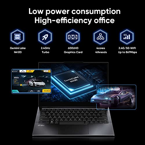 CHUWI LarkBook Ordenador Portátil 13,3 Inch FHD Touchscreen Notebook PC Windows 10, Celeron N4120 8G RAM +256G SSD Laptop Ultradelgado con Marco Estrecho,Soporte Type-C Carga Rápida PD. (8GB)