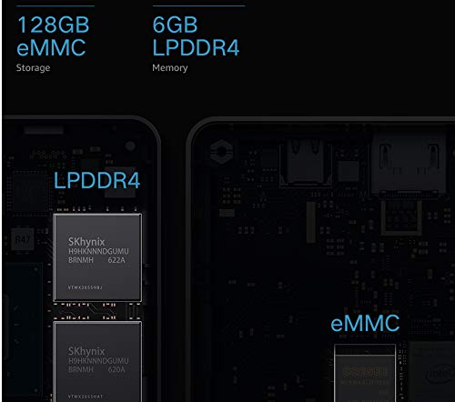 CHUWI LarkBox Mini PC 4K más pequeño del mundo Intel Celeron J4115 Quad Core 6GB RAM 128GB ROM Ordenador de sobremesa Windows 10 HDMI USB-C